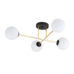 Emibig Magnum lámpara de techo 4x10 W negro-oro 1233/4