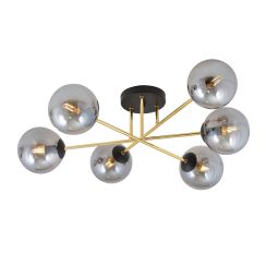 Emibig Magnum lámpara de techo 6x W negro-oro 1269/6