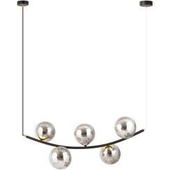 Emibig Ritz lámpara colgante 5x10 W negro-humado 1297/5