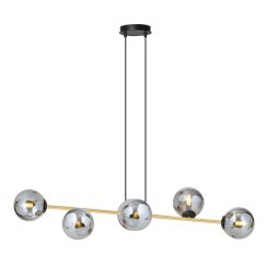 Emibig Gravity lámpara colgante 6x10 W negro-oro 1237/6