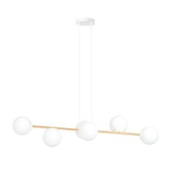 Emibig Gravity lámpara colgante 6x10 W blanco-oro 1242/6