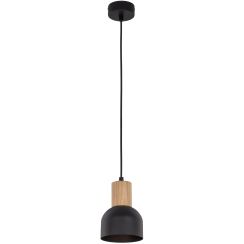 TK Lighting Cairo lámpara colgante 1x15 W negro-madera 4894