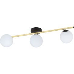Emibig Splendi lámpara de techo 3x10 W negro-oro-ópalo 1248/3
