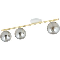 Emibig Monza lámpara de techo 3x10 W blanco-oro-grafito 1251/3