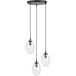 Emibig Astral lámpara colgante 3x10 W negro-transparente 1265/3PREM