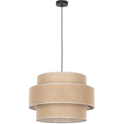 TK Lighting Calisto lámpara colgante 1x15 W negro-beige 5419