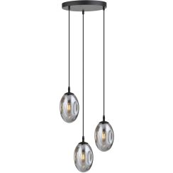 Emibig Astral lámpara colgante 3x10 W negro-humado 1266/3PREM
