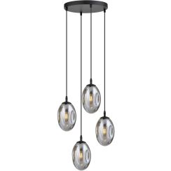 Emibig Astral lámpara colgante 4x10 W negro-humado 1266/4PREM
