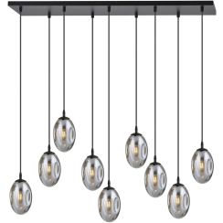 Emibig Astral lámpara colgante x10 W negro-humado 1266/9