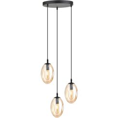 Emibig Astral lámpara colgante 3x10 W negro 1267/3PREM