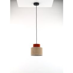 TK Lighting Duo lámpara colgante 1x15 W negro-marrón 3139