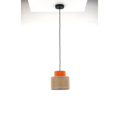 TK Lighting Duo lámpara colgante 1x15 W negro-naranja 3255