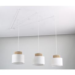 TK Lighting Duo lámpara colgante 3x15 W blanco 2345