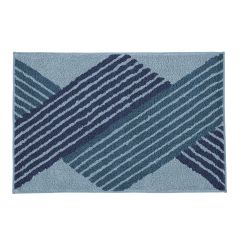 Kleine Wolke Cross alfombrilla para baño 140x80 cm rectangular azul 9181783657
