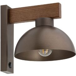 TK Lighting Oslo lámpara de pared 1x15 W madera-marrón 6279