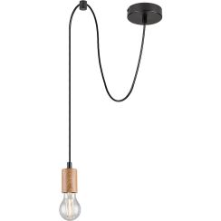 Rabalux Dollien lámpara colgante 1x60 W negro 72071