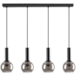 Rabalux Centio lámpara colgante 4x40 W negro-humado 72174