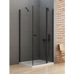 New Trendy New Soleo Black cabina de ducha 120x90 cm rectangular negro mate/vidrio transparente K-0681