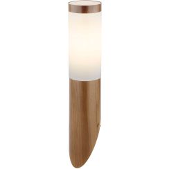 Globo Lighting Boston lámpara de pared para exteriores 1x23 W madera-ópalo 3157W