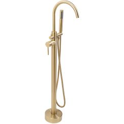 Rea Mono grifo de bañera y ducha en suelo oro REA-B2716
