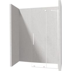 Deante Prizma mampara de ducha walk-in 120 cm blanco mate/vidrio transparente KTJ_A32R
