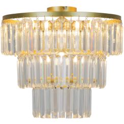 Zuma Line Tifanny lámpara de techo 4x40 W transparente-oro P17127-4-GD