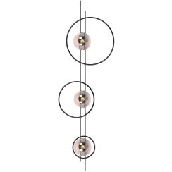 Kaja Corsa lámpara de pared 3x40 W negro-ámbar K-5348