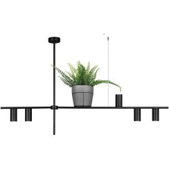 Kaja Rocco lámpara colgante 5x10 W negro K-4757