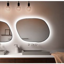 Baltica Design Bright Stain IV espejo 80x57 cm con iluminación plata 5904107921112