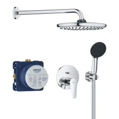 Grohe Start Edge conjunto de ducha empotrado con rociador con efecto lluvia cromo 25293000