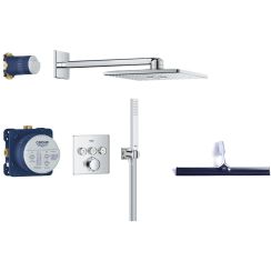 Conjunto conjunto de ducha Grohe Precision Smartcontrol 34875000, escobilla limpiacristales Grohe 4067393055617