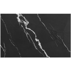 Rea Bazalt Carrara Black plato de ducha rectangular 90x120 cm negro REA-K7009