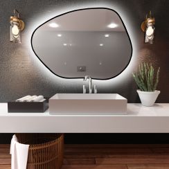Baltica Design Bright Stain I espejo 100x72 cm con iluminación negro 5904107918846