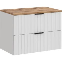 Conjunto armario Comad Adel White ADEL WHITE 82-80-B-2S, encimera Comad Adel Oak ADEL OAK 89-80-B