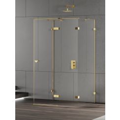 New Trendy Eventa Gold Shine cabina de ducha 120x100 cm rectangular oro brillo/vidrio transparente EXK-4815