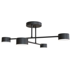 Emibig Halo lámpara de techo 4x10 W negro 1355/4