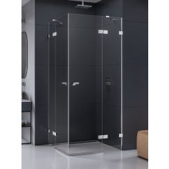 New Trendy Eventa cabina de ducha 120x110 cm rectangular cromo brillo/vidrio transparente EXK-4551