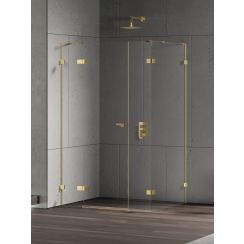 New Trendy Eventa Gold Shine cabina de ducha 150x80 cm rectangular oro brillo/vidrio transparente EXK-4778