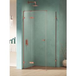 New Trendy Eventa Copper Shine cabina de ducha 120x100 cm rectangular cobre brillo/vidrio transparente EXK-6387