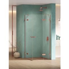 New Trendy Eventa Copper Shine cabina de ducha 120x100 cm rectangular cobre brillo/vidrio transparente EXK-6452