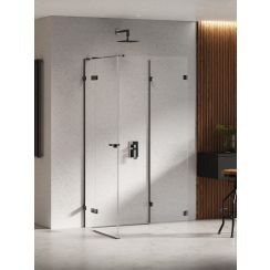New Trendy Eventa Black Chrome cabina de ducha 100x100 cm cuadrada negro brillo/vidrio transparente EXK-6288