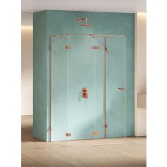 New Trendy Eventa Copper Shine cabina de ducha 120x90 cm rectangular cobre brillo/vidrio transparente EXK-6493