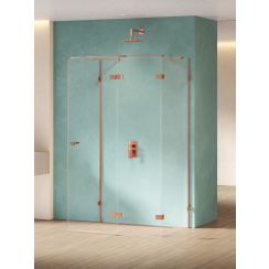 New Trendy Eventa Copper Shine cabina de ducha 120x100 cm rectangular cobre brillo/vidrio transparente EXK-6496