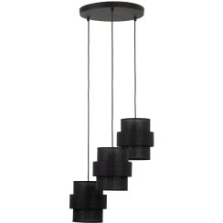 TK Lighting Calisto lámpara colgante 3x15 W negro 5981