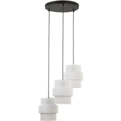 TK Lighting Calisto lámpara colgante 3x15 W blanco 6018