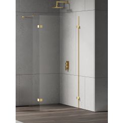 New Trendy Eventa Gold Shine ścianka prysznicowa walk-in 120 cm złoty połysk/szkło przezroczyste EXK-4855