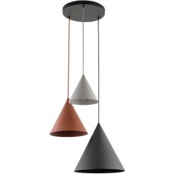TK Lighting Cono lámpara colgante 3x15 W negro 6633
