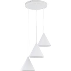 TK Lighting Cono lámpara colgante 1x15 W blanco 10012