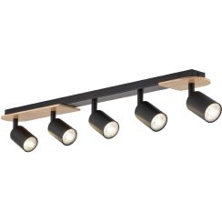 TK Lighting Cover lámpara de techo 5x10 W negro 5777