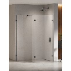 New Trendy Eventa Black Chrome ścianka prysznicowa walk-in 120 cm czarny chrom połysk/szkło przezroczyste EXK-6325